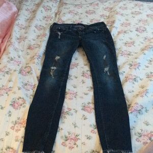 Blue denim low-rise hollister jeans